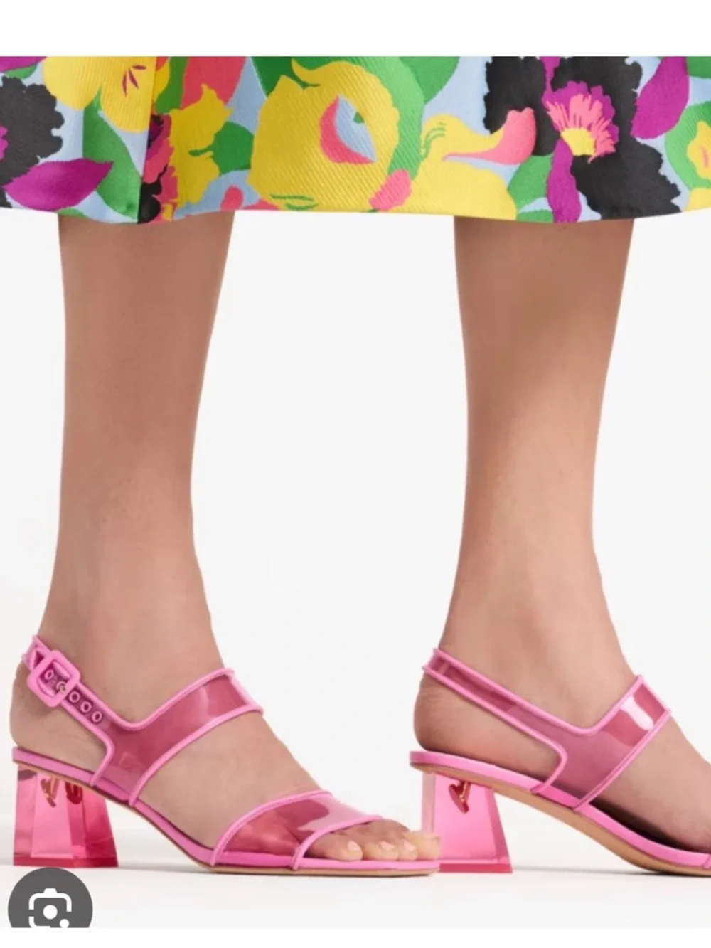 KATE SPADE Pink  Milani Lucite Block Heel Sandal